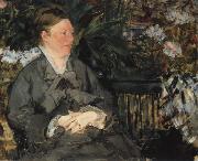 Edouard Manet Mme Manet im Gewachshaus oil